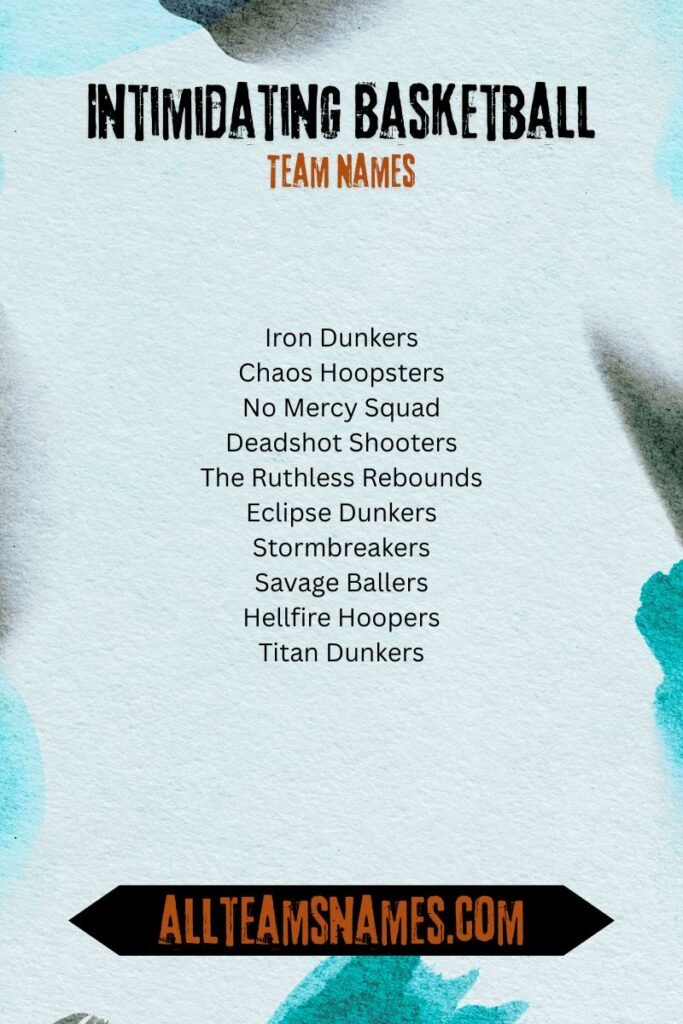 Intimidating Basketball Team Names