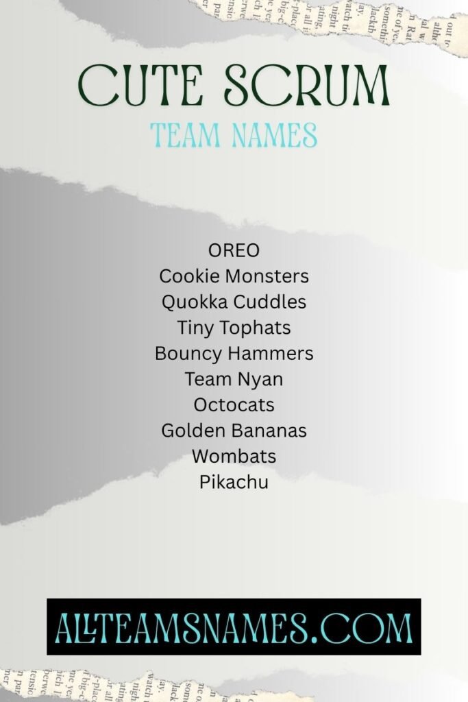 Cute Scrum team names