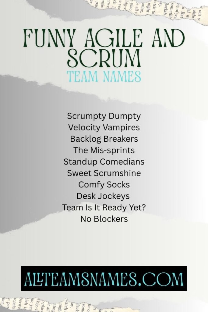 Funny Agile and Scrum team names