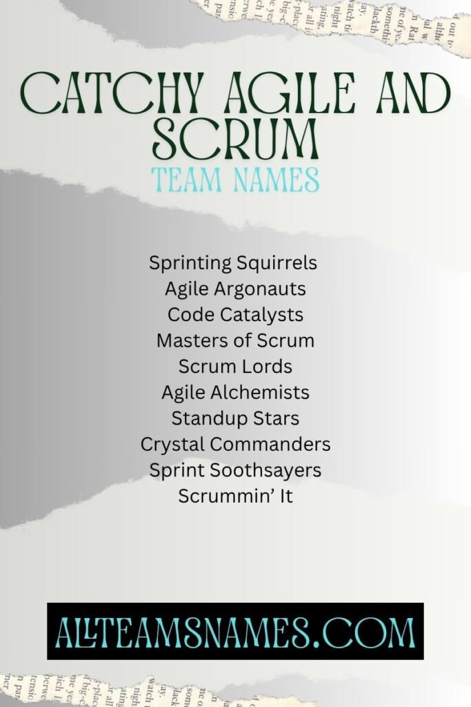 Catchy Agile and Scrum team names