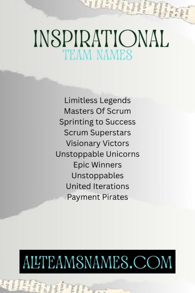 Inspirational team names