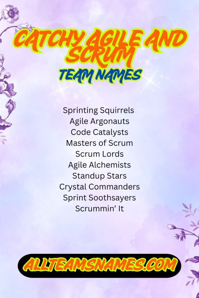 Catchy Agile and Scrum team names