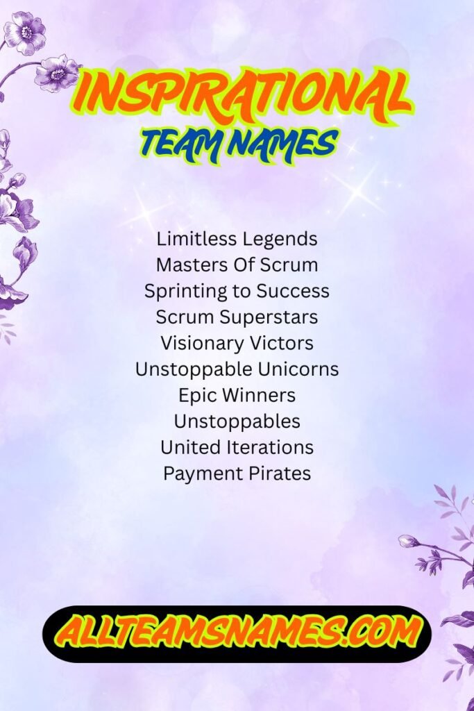 Inspirational team names