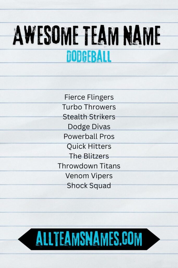 Awesome Team Name from the Movie Dodgeball