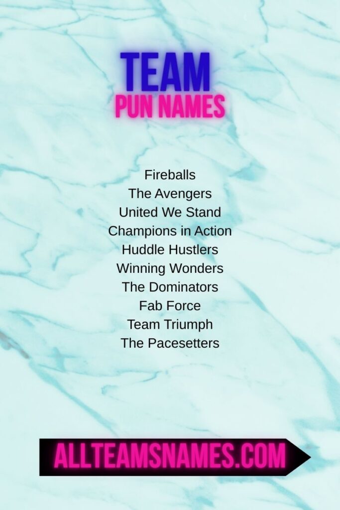 Punny Names by Group Type