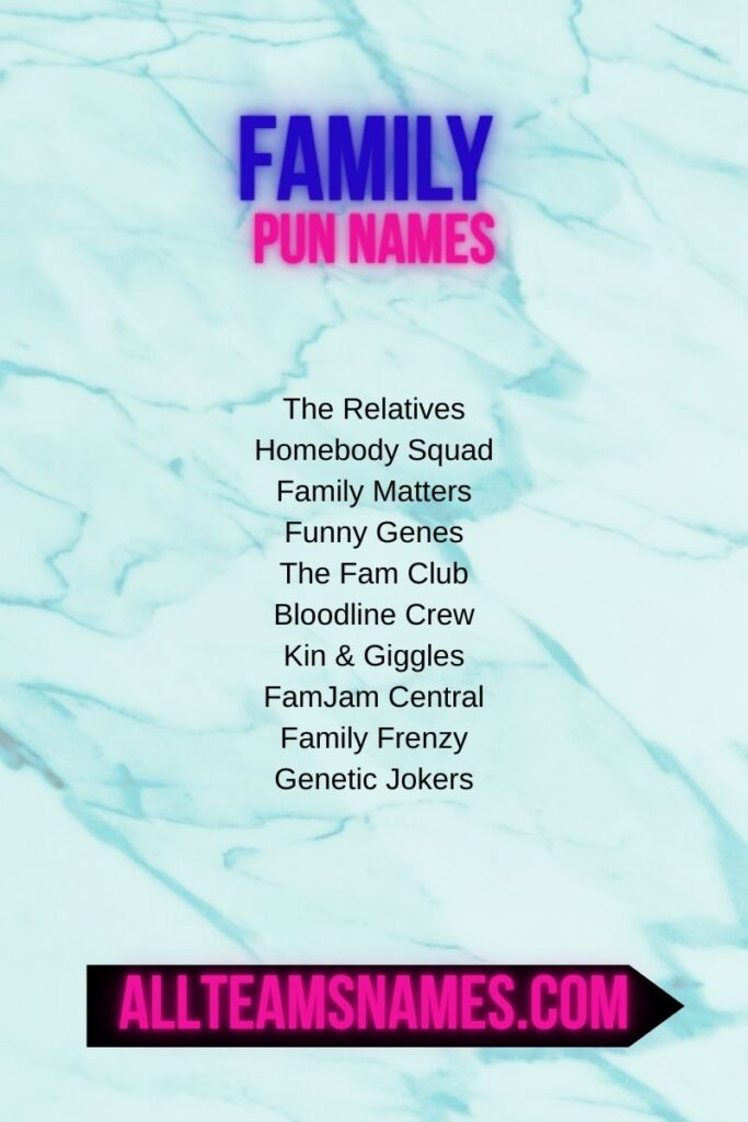 Punny Names by Group Type