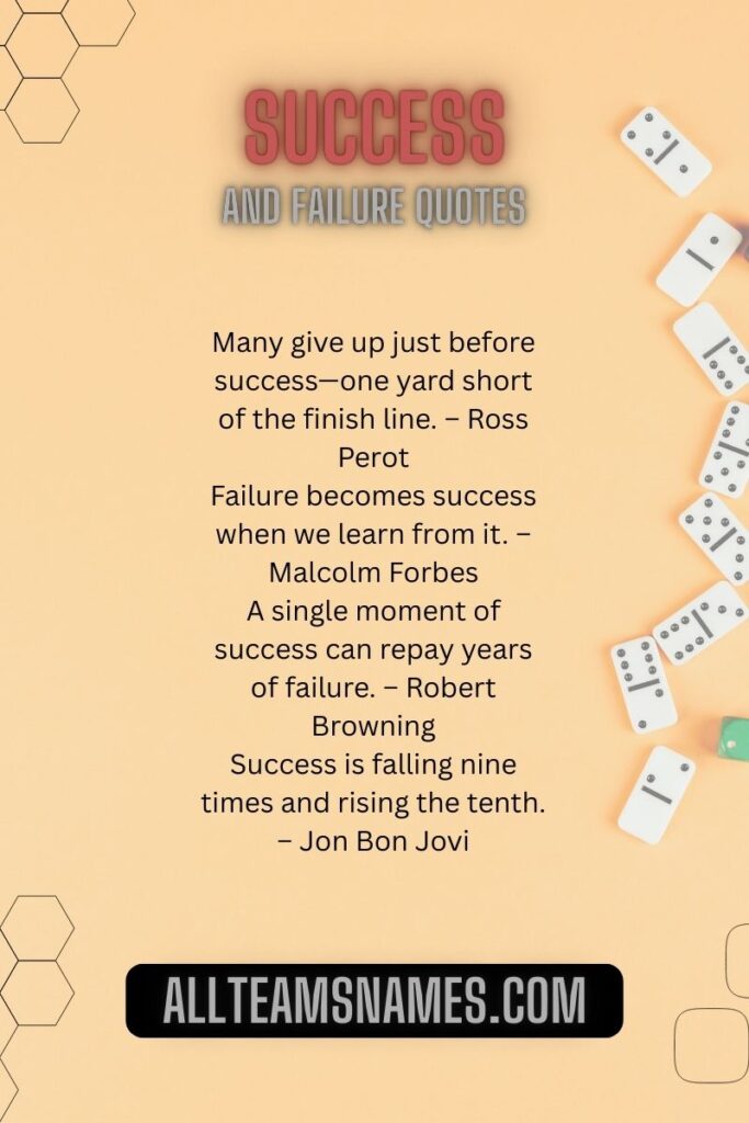 Success and failure quotes